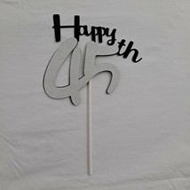 45th Anniversary Wedding Cake Topper - £9.41 GBP