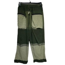 nepal cotton drawstring pants zip pockets yoga festival patchwork - $24.74