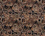 Cotton Clocks Gears Vintage-Look Steampunk Fabric Print by the Yard D784.79 - $11.95