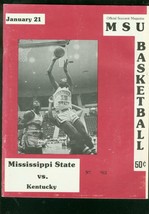 Mississippi S U V Kentucky Basketball Program 1/21/1979 Vg - £49.14 GBP