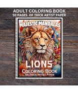 Lions - Mandalas- Spiral Bound Adult Coloring Book - Thick Artist Paper - $30.00