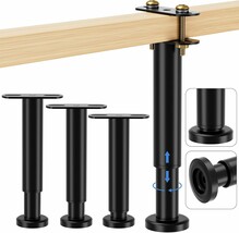 Set Of 4 Adjustable Bed Legs Replacement, Adjustable Metal Bed Frame Sup... - $781.94 MXN