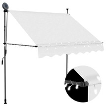 Retractable Awning Cream Polyester with PU coating, Steel - $2,114.51 MXN