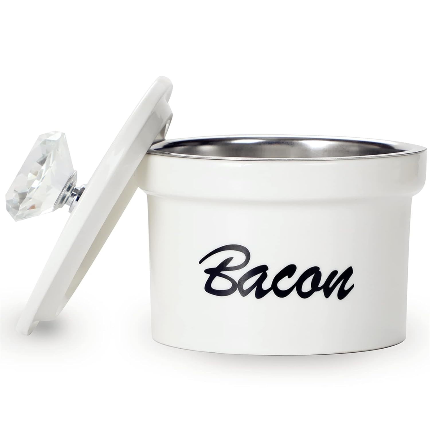Primary image for Bacon Grease Container Keeper With Crystal Lid And Strainer, 12 Oz Ceramic Fryin