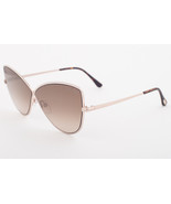 Tom Ford ELISE 02 Shiny Rose Gold / Brown Gradient Sunglasses TF569 28G ... - £164.39 GBP