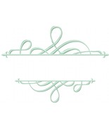Decorative curls Name Frame Machine embroidery design - instantly downlo... - $2.95
