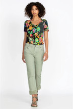 Johnny Was Catalina Boyfriend  Jeans Size-29 Oil Green - £134.30 GBP