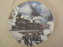 Winter Crossing Collector Plate Ted Xaras Railroad Train - $15.99