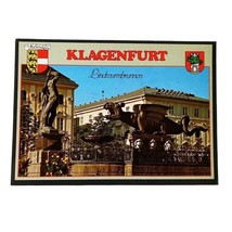 Klagenfurt Lindwurmbrunnen Postcard Vintage Unused - £1.58 GBP