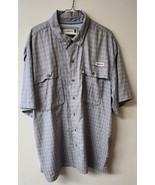 Magellan Outdoors Men&#39;s 2XL Shirt Mag Wick Fish Gear Angler Fit Gray Check - £8.36 GBP