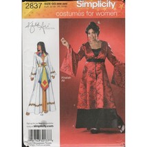 Simplicity 2837 Khaliah Ali Asian &amp; Egyptian Dress Costume Pattern Size 26W-32W - £14.92 GBP