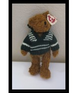 Ty Attic Treasures Mason The Bear with Green Knit Sweater Fully Jointed ... - $10.88