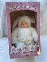 Anne Geddes 1997 Vintage Baby Bunny Plush Doll White 15” - Easter Collectible - £25.95 GBP