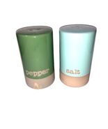 Vintage Ceramic Pottery Salt &amp; Pepper Shakers Kitchen Stove Teal Green 4... - $17.00