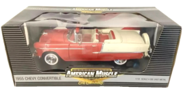 American Muscle Ertl Collectables 1:18 1955 Chevy. Convertible Die Cast Metal - $88.10