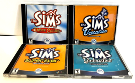 The Sims PC Bundle Lot- Deluxe, Vacation, Superstar &amp; Unleashed - £9.59 GBP