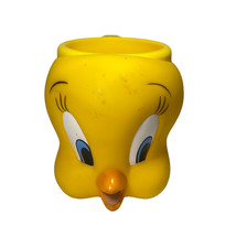 Vintage 1992 Tweety Bird Mug Cup Warner Bros Looney Tunes Plastic Applause - $4.80