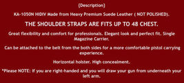 Fits SIG P290 Without Laser Suede Shoulder Holster #1148#. image 9