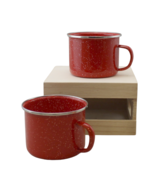 2-Pack Metal Enamel Drinking Mugs Cups Camping Home Indoor Outdoor Gift ... - $18.96 CAD