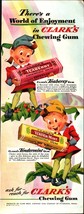 1942 WWII CLARKS CHEWING GUM comic art vintage print ad Elf US War Bonds e7 - $25.98
