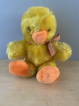 Vintage GUND Fluffy Sunshine Duck Baby Chick Plush Stuffed Animal 1976 - $34.53