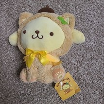 Sanrio Pompompurin Plush Mascot Omekashi Cat 10&quot; Japan NWT - £19.55 GBP