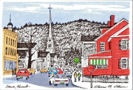 Postcard Vermont Stowe Village Base Mt. Mansfield from Painting 6 x 4 Inches - £3.88 GBP