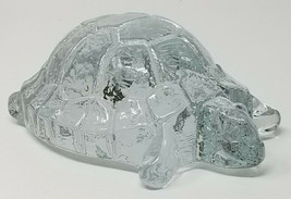 Paperweight Turtle Tortoise With Shell Modern Design Clear Vintage Acrylic - $15.15