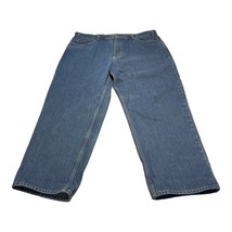 Kirkland Signature Jeans Men 42 X 30 Blue Denim 5-Pockets High-Rise Straight Leg - £20.07 GBP