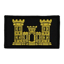 ARMY ENGINEER 2 X 3  EMBROIDERED UNIFORM SHIRT BLACK PATCH WITH HOOK LOOP - $28.99