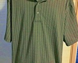 Men’s George XL 46-48 Black Tan Polo Golf Polyester 3 Button Shirt SKU 0... - $26.00
