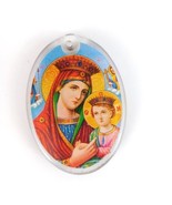 Virgin Mary and Child &amp; St. Tekle Hiamanot Plastic Necklace/Keychain Charm - $7.47 CAD