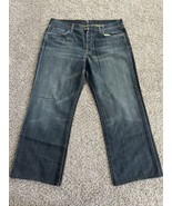 7 For All Mankind Relax Button Fly Mens Blue Jeans Style T521061U 061U S... - $21.49