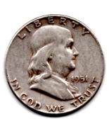 1951 Ben Franklin Half Dollar  SILVER - $45.00