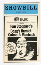 Showbill Tom Stoppard&#39;s Dogg&#39;s Hamlet, Coot&#39;s Macbeth 22 Steps Theatre 1979 - $15.84