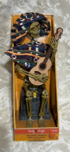 Spooky Village Animated Skeleton Instrument Guitar Halloween Plays La Bamba NOS - £38.82 GBP