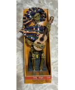 Spooky Village Animated Skeleton Instrument Guitar Halloween Plays La Ba... - £38.93 GBP