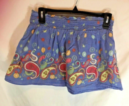 Old Navy Skirt Girls Sz XL Paisley Blue Multicolor Elastic Waist  - £5.33 GBP