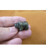 (Y-RHI-524) green black RHINOCEROS I love little Rhino RHINOS gemstone F... - €7,45 EUR