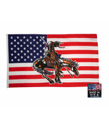 *USA Made 3x5 END OF THE TRAIL US Horse SuperPoly Indian AMERICAN FLAG B... - $12.59