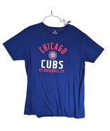 Chicago Cubs Baseball Men&#39;s L Graphic T-Shirt Fanatics Blue Short Sleeve... - $27.92 CAD