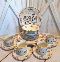 Jamestown China &quot;The Joy of Christmas&quot; Plates/2 Size Saucers/Bowls/Mugs 20pc Set - £67.22 GBP