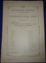 Vintage Old Burger Weeshuis Leewarden Haersma-Dag 1907 Program - £4.71 GBP