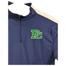 Pine Creek High School Warm Up Sweatshirt Navy Blue Green 1/4 Zip Top Me... - $19.83