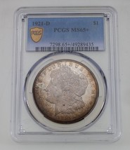 1921-D Argento Morgan Dollaro Selezionato By PCGS Come MS-65 + Cerchio Sfumatura - $693.01