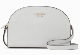 Kate Spade Perry Light Gray Saffiano Leather Dome Crossbody K8697 NWT $2... - $94.03