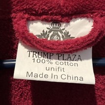 Donald Trump Plaza Imploded Casino Hotel Atlantic City Guest’s Maroon Bathrobe - £188.15 GBP