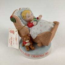 Little One Holly Hobbie Baby’s First Christmas 1983 LE Figurine Vintage ... - $29.65