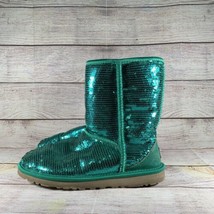 UGG Womens Size 6 Classic Short Jade Sequin Boots Sparkles - £23.48 GBP