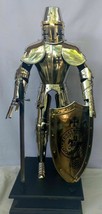 Miniature Medieval Knight Templar Armor Suit With Sword &amp; Shield 3 Feet ... - £175.01 GBP